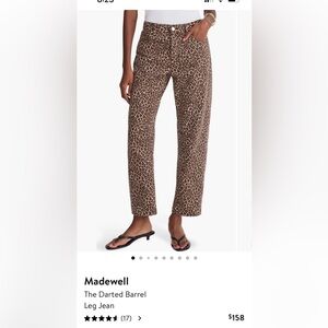 The Darted Barrel Leg Jean - Leopard